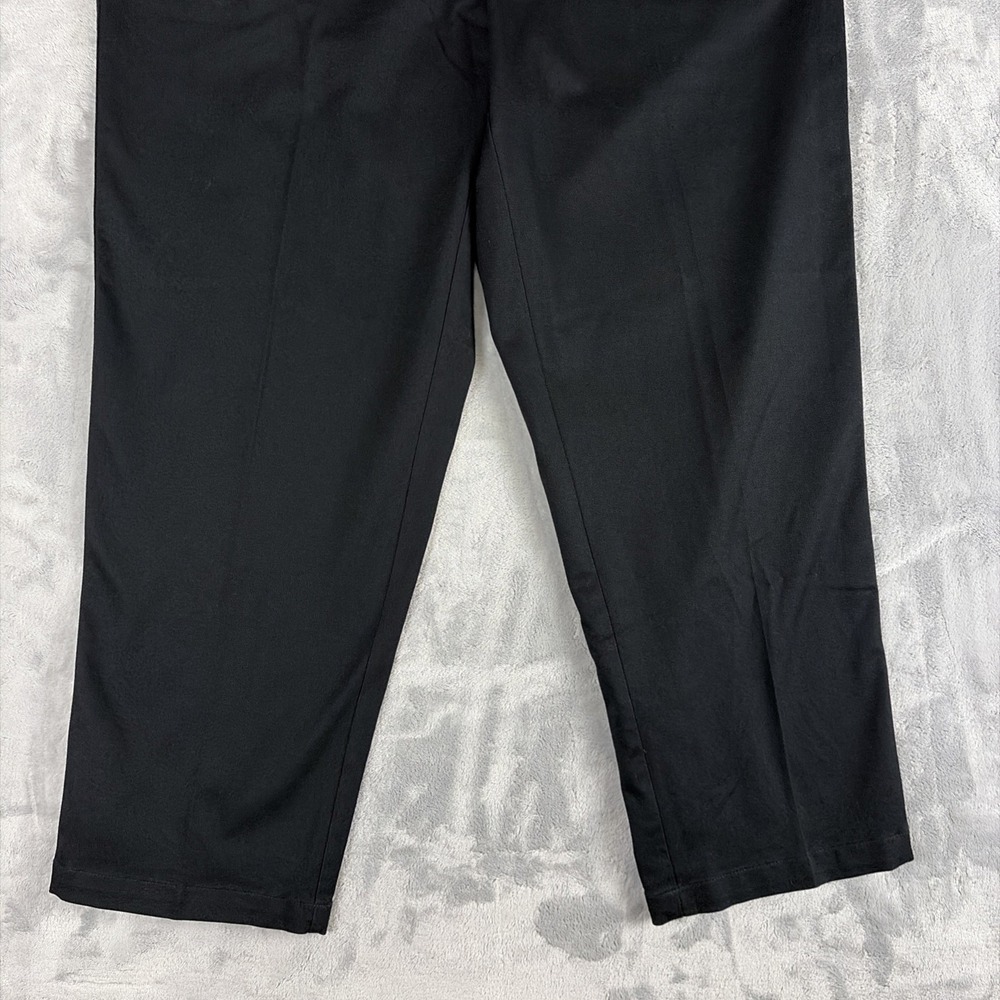 Oak Hill Premium Pant Men's 44x30 Black Pleated Cotton Blend Chino Trousers - Picture 2 of 7